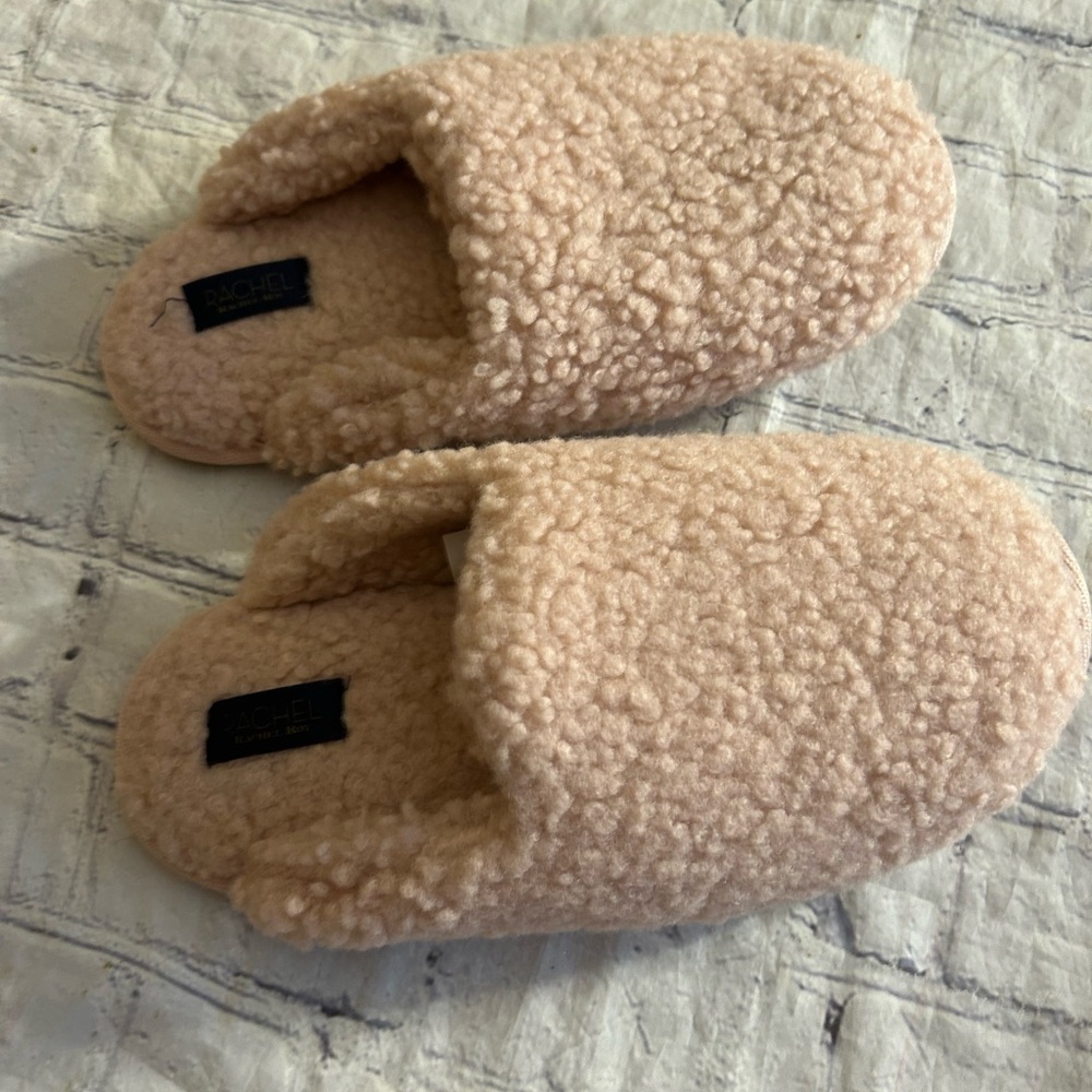 RACHEL RACHEL ROY SHEARLING PINK OPEN BACK WOMEN’S SLIPPERS SIZE M (7-8)